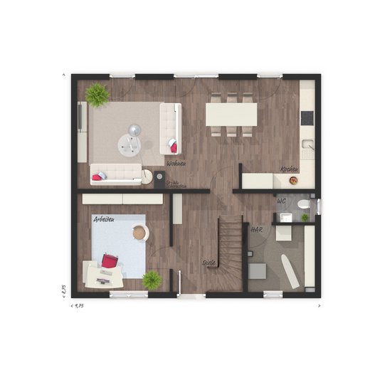 Flair-125-Erdgeschoss-offene-Kueche-Elegance